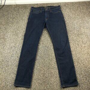 Madewell Jeans Slim Fit Dark Wash Rinse Stretch Blue Mens 32x32